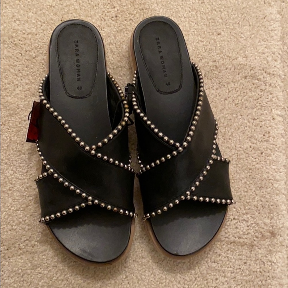 Zara Black espadrille sandal